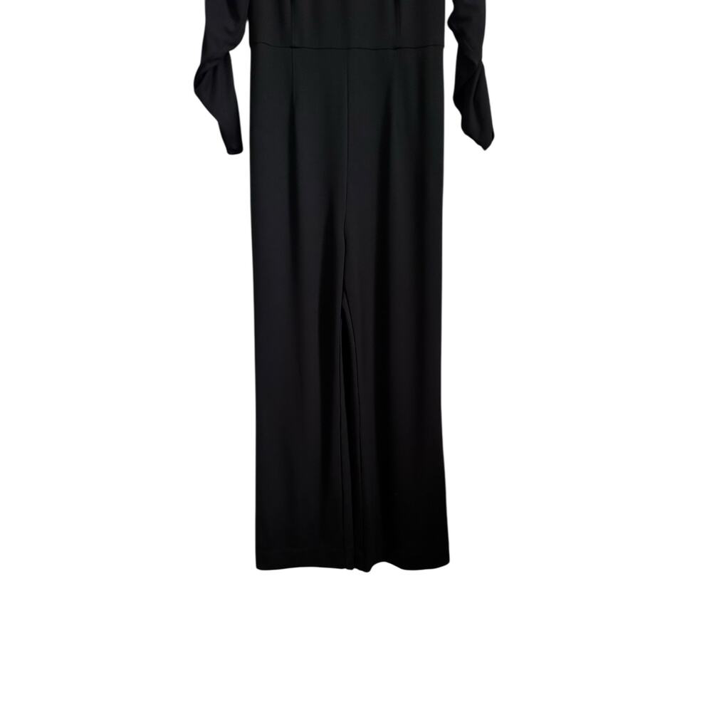 NEW Ali and Jay Black Long Ruched Sleeve Wide Leg Jumpsuit Size Large - Picture 7 of 11